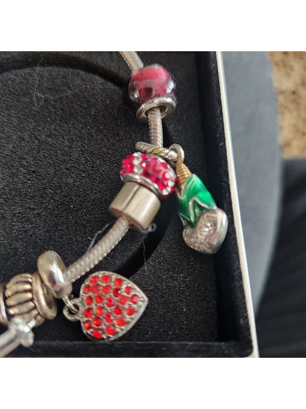 In Original Box Authentic Pandora Charm Bracelet 925 Silver with 11charms - Picture 3 of 6